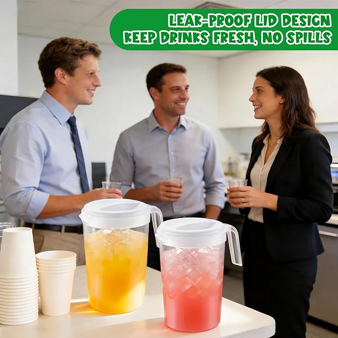6 Pcs 4 Quart / 1 Gallon Plastic Pitchers