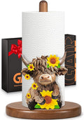 Highland Cow Paper Towel Holder, Cute Highland Cow Decor by Unknown