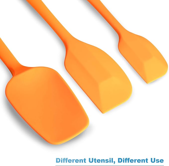 Silicone Spatula 3‑Piece Set Heat Resistant 600°F Non‑Stick Rubber Spatulas - Image 3