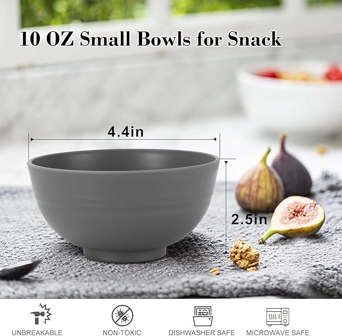 Wrova wheat straw small bowls 10oz set of 8 - Image 2
