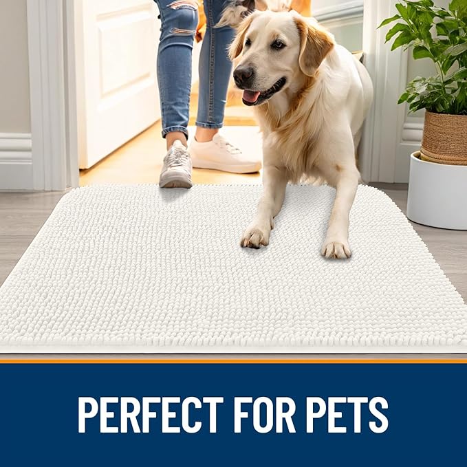 OLANLY Dog Door Mat for Muddy Paws 70x46, Absorbs Moisture and Dirt, Absorbent - Image 6