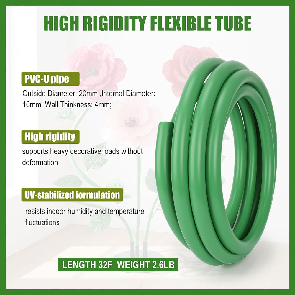 32ft Flexible Tube for Artificial Flowers, Flexible Pipe PVC Tubing Aluminum ...