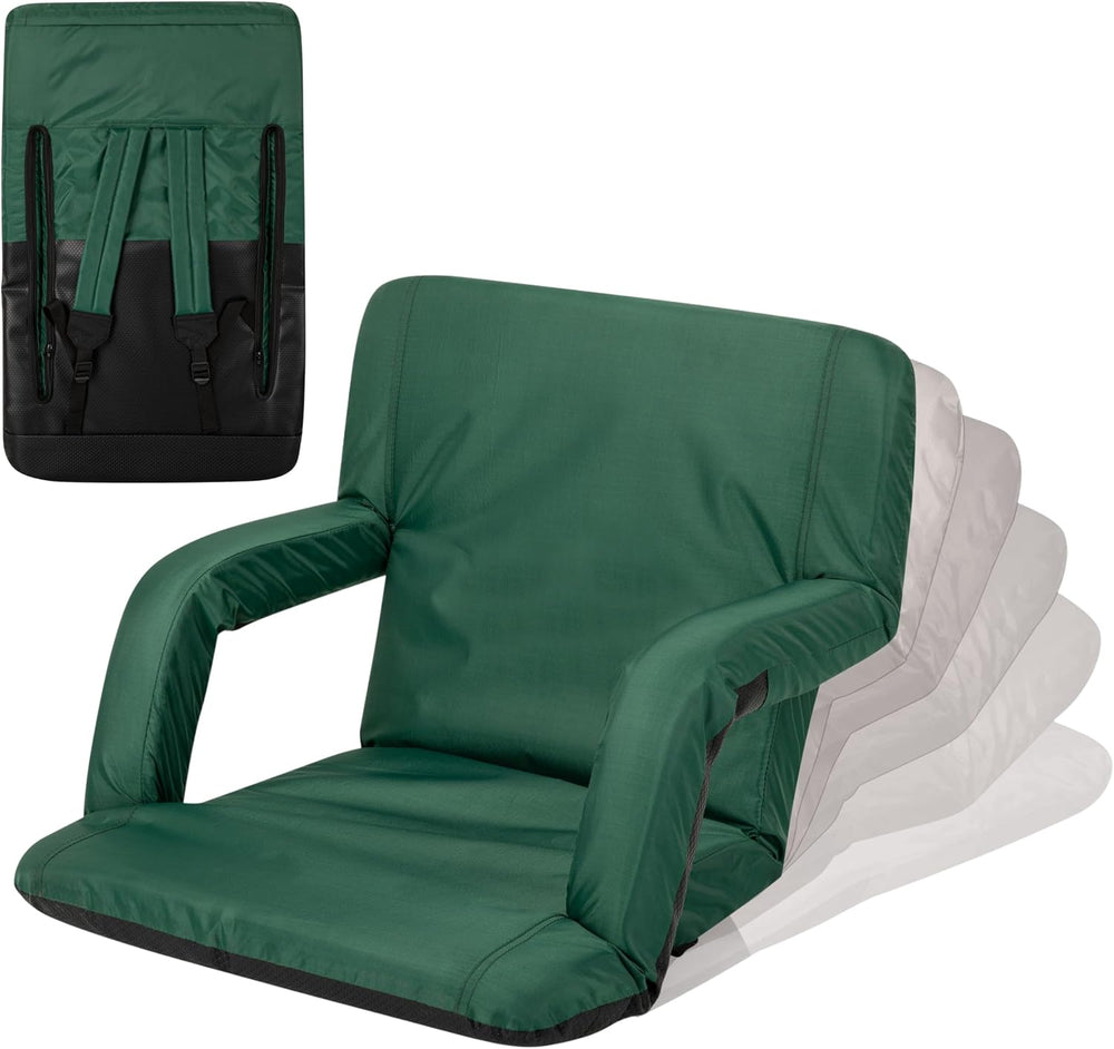 Picnic TIME Ventura Stadium Seat for Bleachers with Back Support - Portable R...
