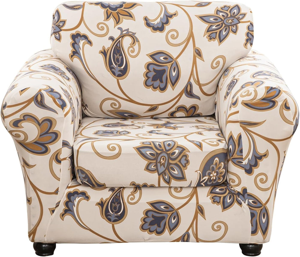 Lamberia Printed Sofa Cover High Stretch Sofa Slipcovers 2 Piece Armchair Sli...