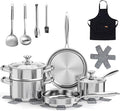 Meythway Pots and Pans Set Non Toxic, Kitchen Induction Cookware by QualityMeetsElegance