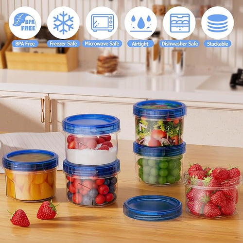 6 Pack-16 OZ Freezer Storage Containers, Small Plastic Containers - Image 2