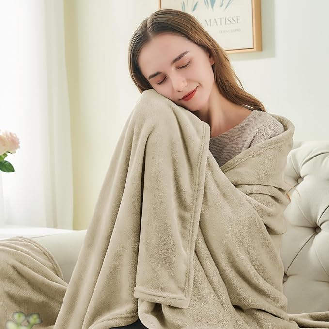BEDELITE Fleece Blanket Linen Throw Blankets - Image 2