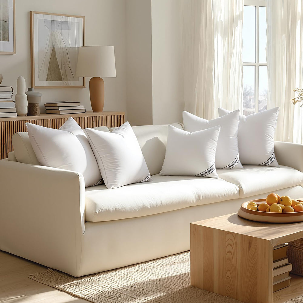 MIULEE 26x26 Pillows Inserts Pack of 2, Down Alternative Virgin Filling