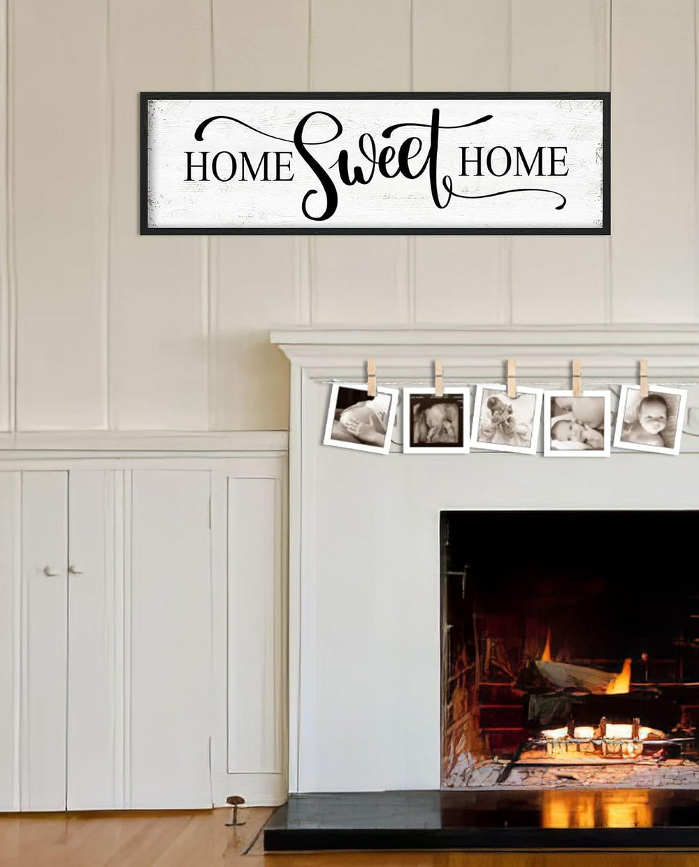 Home Sweet Home Wall Decor: Modern Farmhouse Rustic Sign 12" x 40",...