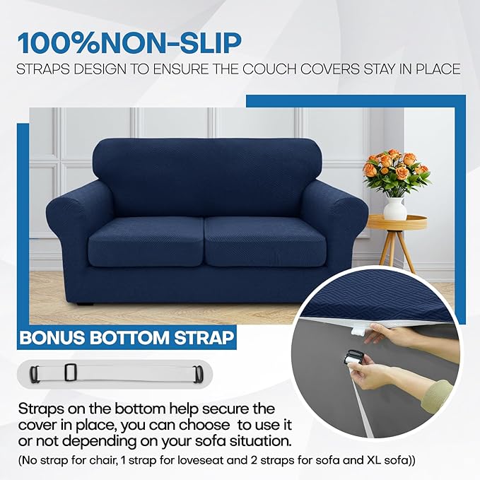 XINEAGE 2026 New 4 Pieces Extra Large Couch Covers - Image 5