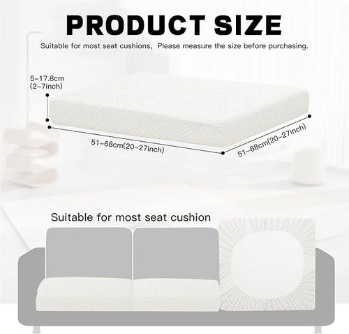 8Pcs Outdoor Cushion Covers, Patio Cushion Covers, Stretch Elastic Slipcovers - Image 2