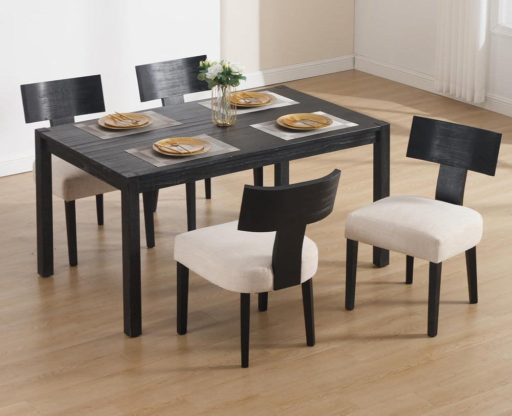 chairus Farmhouse Dining Chairs Set of 4, Upholstered Accent Chairs with T-Sh...