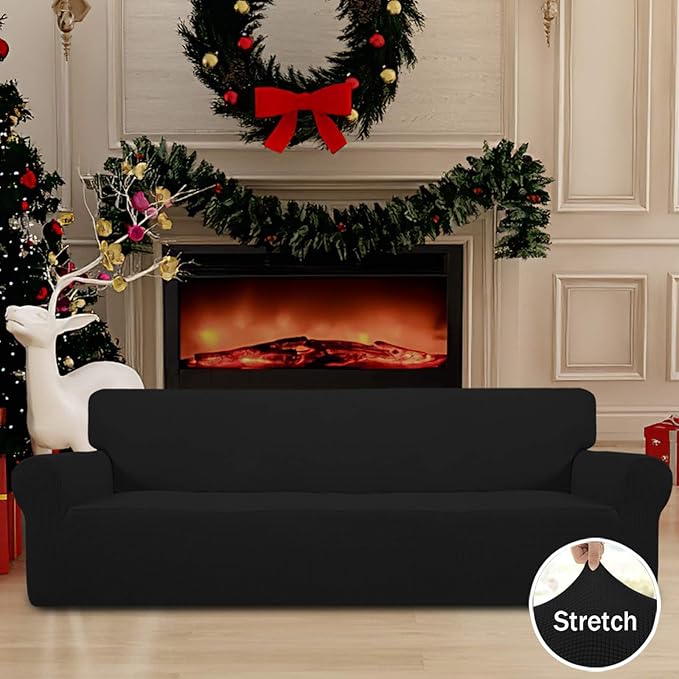 Easy-Going Stretch 4 Seater Sofa Slipcover 1-Piece Sofa Cover Furniture - Image 2