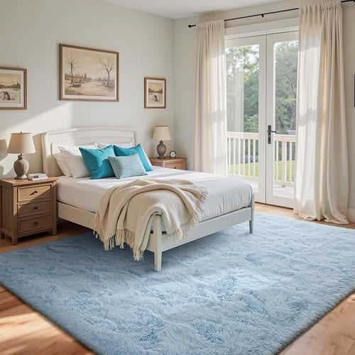 5x7 Ft Shag Area Rug for Bedroom, Ultra Soft Fluffy Furry Rugs for Living Room - Image 2