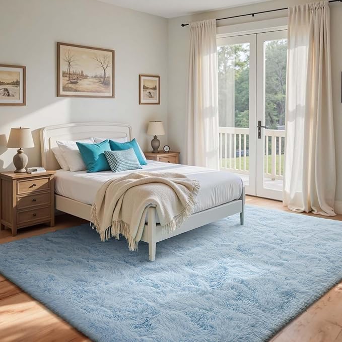 4x6 Ft Shag Rugs for Bedroom Living Room, Ultra Soft Fluffy Furry Area Rugs for - Image 2