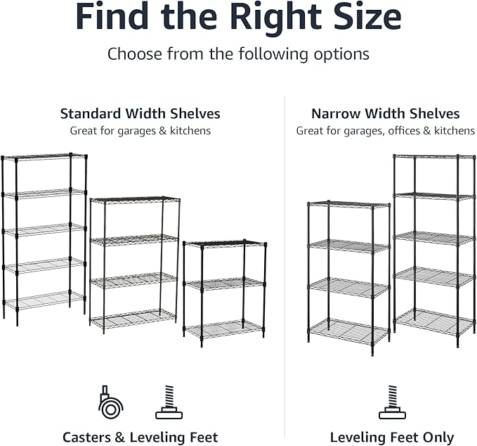 Amazon Basics 5-Shelf Multipurpose Adjustable Steel Garage Shelving Unit - Image 5