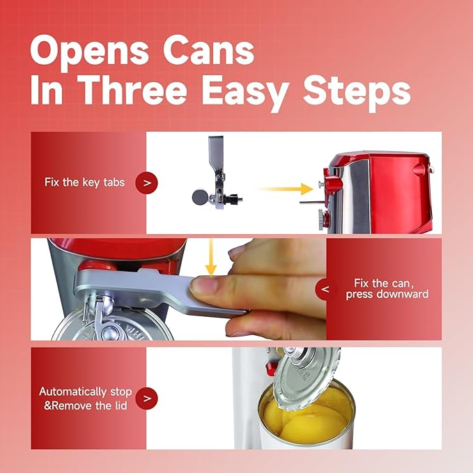 Davivy Electric Can Opener, Removable Stainless Steel Cutter and 3-in-1 Design - Image 4