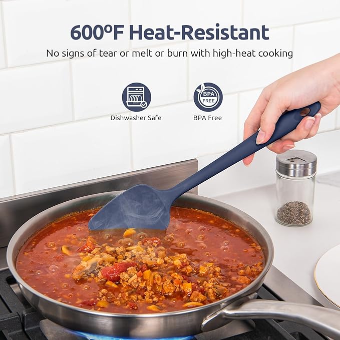 U-Taste Silicone Spoon Spatula Set, 600ºF High Heat Resistant Food Grade - Image 3