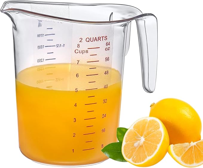 Amazing Abby - Melissa - 64-Ounce Plastic Measuring Pitcher, 8-Cup Food-Grade by AmazingAbby