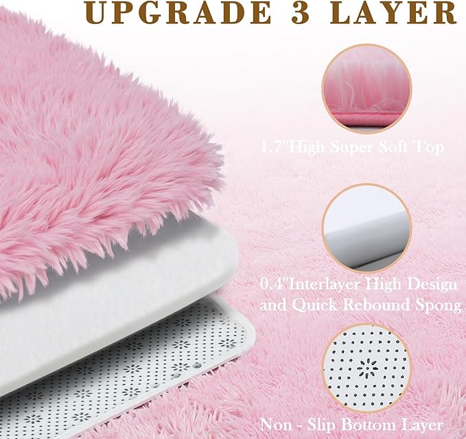 Rugs for Living Room 6x9, Alfombras para Salas Fluffy Shag Large Fuzzy Plush - Image 5