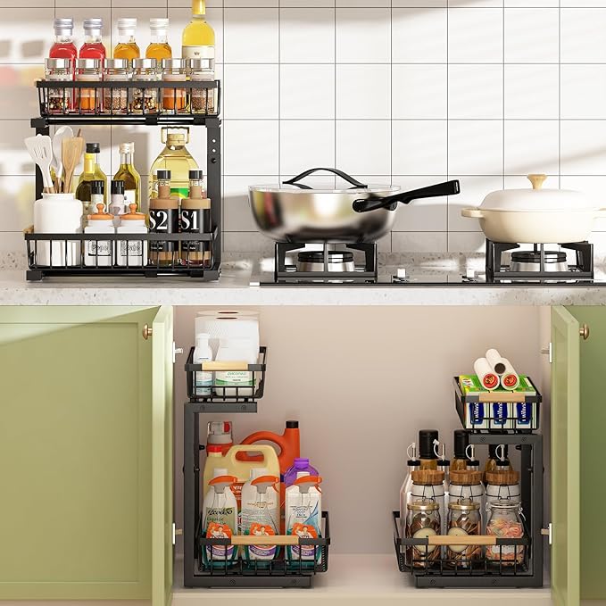 REALINN Under Sink Organizer, Height Adjustable Under Sink Organizers and - Image 6