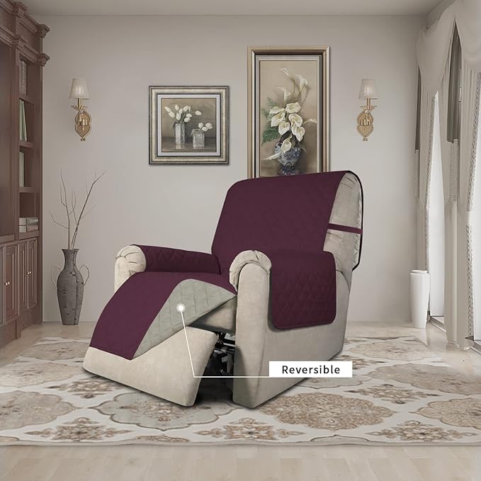 Easy-Going Recliner Chair Slipcover Reversible Sofa Cover Water Resistant Couch - Image 2