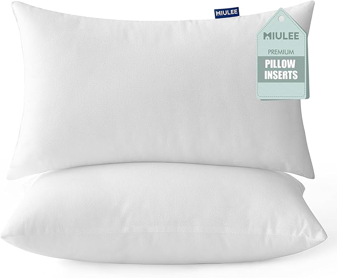 MIULEE Set of 2 Throw Pillow Inserts 12x20 Inches, Nowoven Decorative Pillow - Image 9