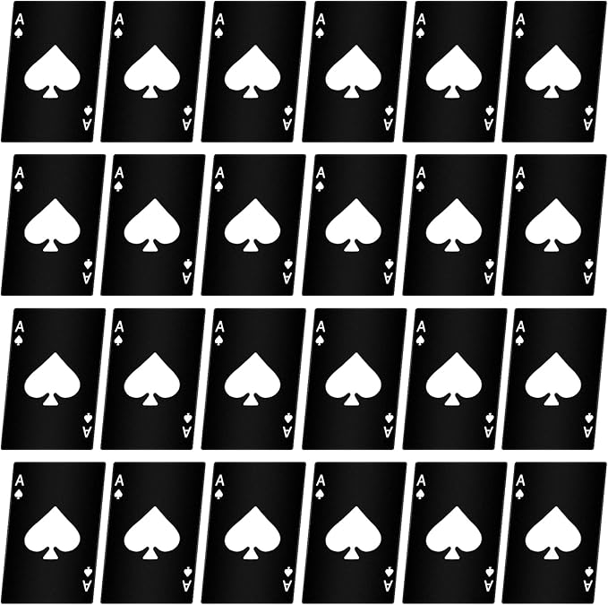 Chumia Poker Card Bottle Openers Stainless Steel Poker Card Beer Ace Bottle Cap by Chumia