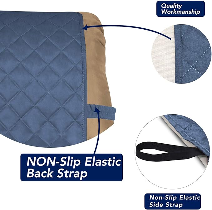 PureFit Reversible Quilted Sofa Cover, Water Resistant Slipcover Furniture - Image 3