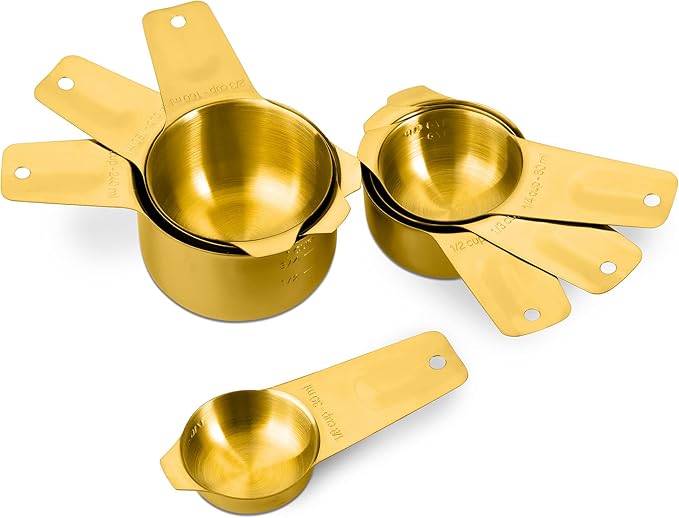 Set of 7 Heavy Duty Measuring Cups, 18/8 Stainless Steel - Image 2