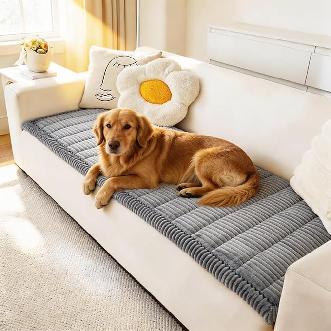 Couch Cover for Dogs Washable, Fuzzy Pet Couch Covers for 3 Cushion Sofa Pet by Awjcsv