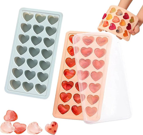 2 Pack Heart-Shaped Ice Cube Trays by Ciyliwiyi