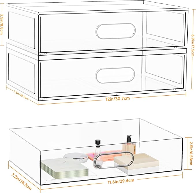 Clear Stackable Makeup Organizer - Image 3