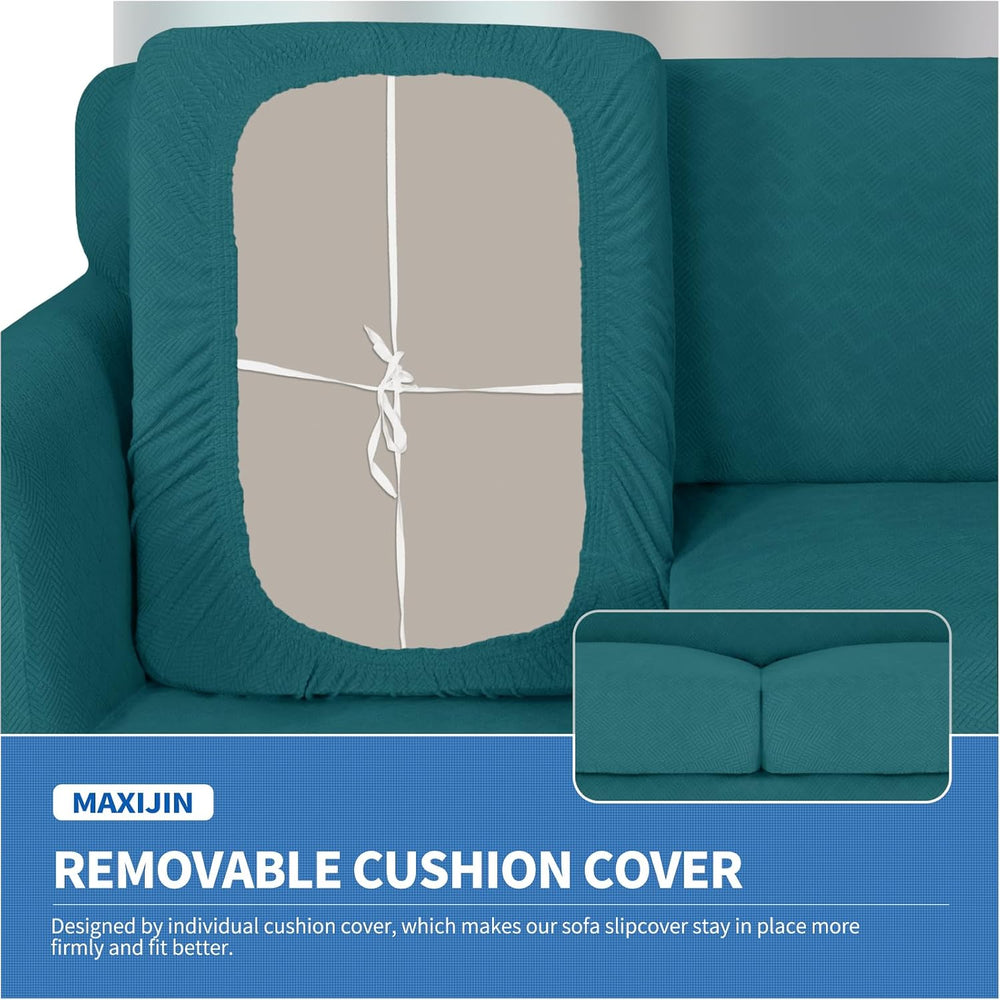 MAXIJIN 3 Piece Couch Covers for 2 Cushion Couch loveseat Cover, Stretch Love...