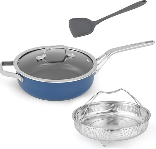 10-Inch Ceramic Non-Stick Cookware Set, 8-in-1 Multifunctional Cookware by Unknown