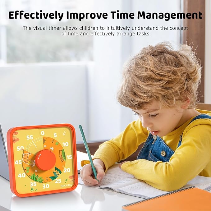 Secura 7.5-Inch Animal Pattern Visual Timer - Image 4