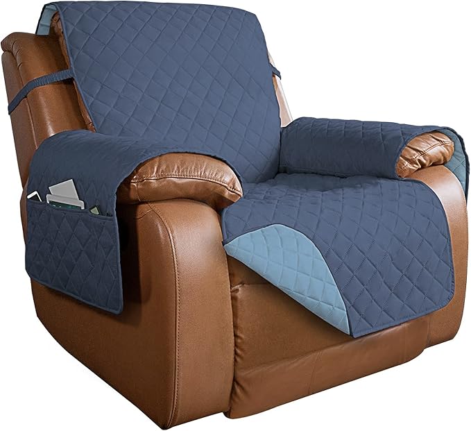 PureFit Reversible Quilted Sofa Cover, Water Resistant Slipcover Furniture by PureFit