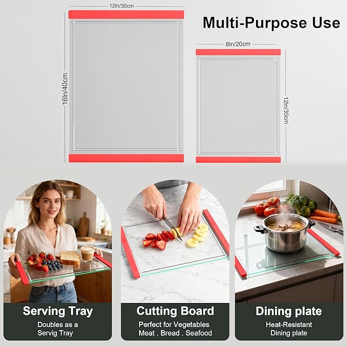 Tempered Glass Cutting Board Set - Image 2