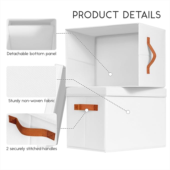 Homsorout Storage Bins with Lids - Image 4