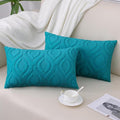 decorUhome Summer Throw Pillow Covers 12x20 Inch Set of 2, Soft Plush Faux Wool by decorUhome