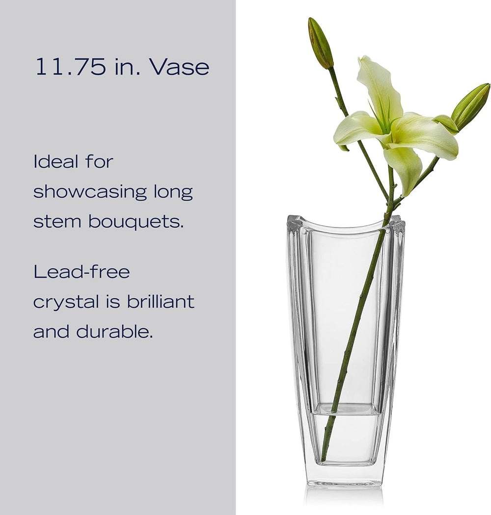 Mikasa Baron Crystal Vase, 11.75 Inch