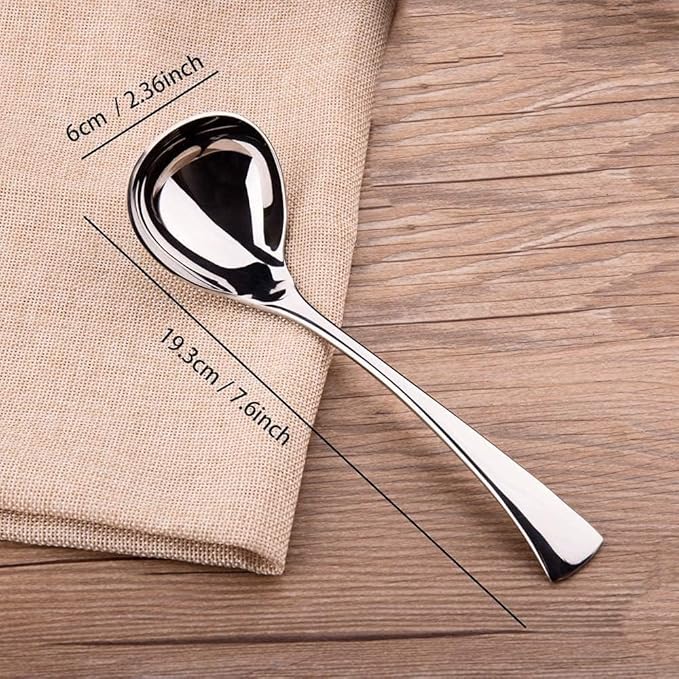 IMEEA 7.6-Inch Small Serving Ladle, 18/10 Stainless Steel Gravy Spoon - Image 3