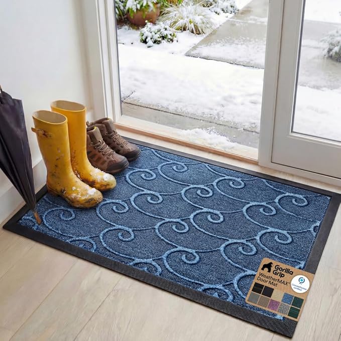 GORILLA GRIP 100% Waterproof All-Season WeatherMAX Doormat, US Designed Natural by GorillaGrip