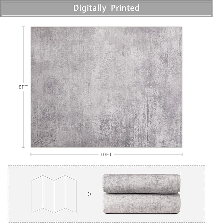 Washable Rugs 8x10 Area Rugs for Living Room, Modern Abstract Rugs for Bedroom - Image 2