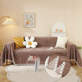 HANDONTIME Brown Sofa Covers Simple Couch Cover by HANDONTIME