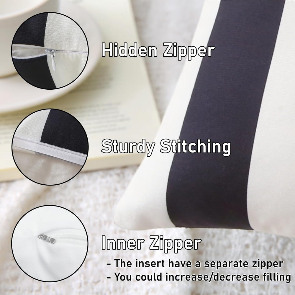 Outdoor Throw Pillows with Inserts, Pack of 2 Waterproof Decorative Garden Cu...