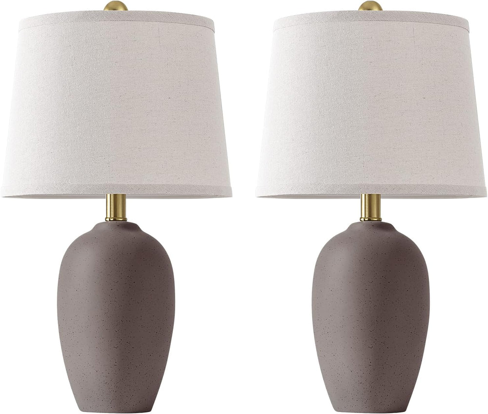 AIEAMPDO 21'' Set of 2 Farmhouse Ceramic Small Table Lamps for Living...