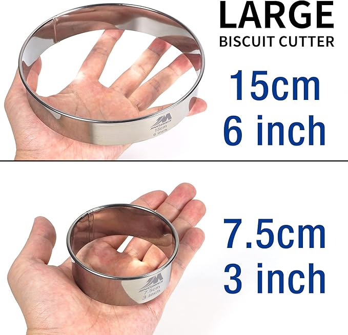 M JNGMEI 6 Pieces Stainless Steel Cookie Cutter Set 2'' - Image 4