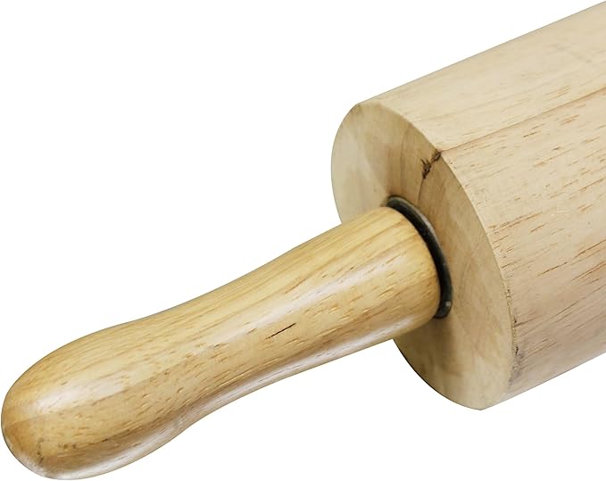 TrueCraftware- 15" Wooden Rolling Pin 3-1/4" Diameter- Wooden Roll Pin Dough - Image 3