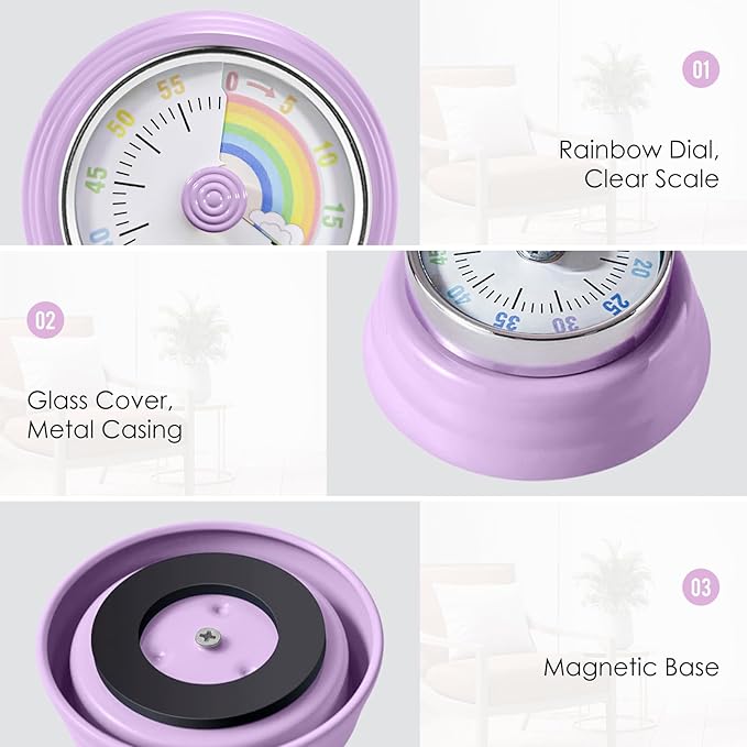 Visual Timer for Kids Rainbow Kitchen Timer - Image 5